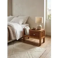 KADIMA DESIGN Nachttisch MUMBAI Massiv-Holz Nacht-Kommode 40 cm hoch | Gr.: onesize