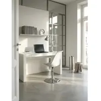 KADIMA DESIGN Drehsessel Stoff-Sitzfläche Drehstuhl in Weiß | Gr.: onesize