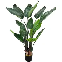 Decovego Kunstpflanze Strelitzie, Paradiesvogelblume, im Topf, Höhe 120 cm