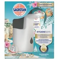 SAGROTAN Seife No-Touch Starter-Set Sardinia Dreams, Flüssigseife, automatischer Seifenspender, 250 ml