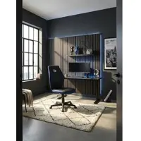KADIMA DESIGN Kinderdrehstuhl Höhenverstellbar Ergonomisch Ohne Armlehne LUAN, Schwarz 63x63x103 cm