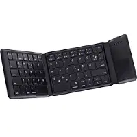 InLine 55379B, Kabellos, Bluetooth, QWERTZ, Schwarz