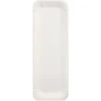 Papstar Teller, Pappe "pure" eckig 8 cm x 23 cm weiß 1000 Stück