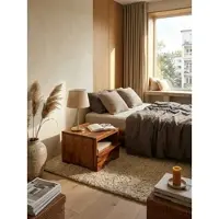KADIMA DESIGN Nachttisch MUMBAI Massiv-Holz Nacht-Kommode 30 cm 1 in Massivholz | Gr.: onesize