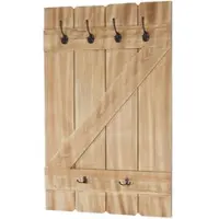 Décoshop26 - Wandgarderobenplatte mit 6 Haken 91 x 60 cm Kiefernholz 04_0001010