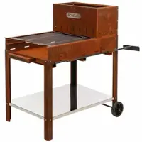 AgriEuro TOP-LINE Holz- und Kohlegrill Super Flipper aus Cortenstahl