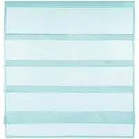Bestlivings Bistrogardine Raffoptik mit Stangendurchzug "Sky" in 100x110 cm - Türkis
