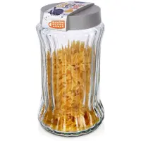Excellent houseware Glas- und Kunststoffbehälter für Trockenfutter, einfache Küchenanordnung