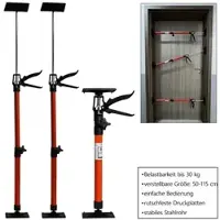Helo Türspanner Zargenspanner Türfutterstrebe Teleskop Stütze Spanner 50-115cm 3x