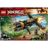 LEGO 71736 NINJAGO Coles Felsenbrecher Flugzeugspielzeug mit Gefängnis und Figur des Goldenen Ninja Kai