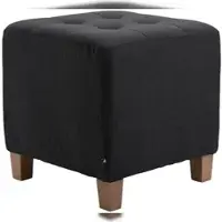 Proregal CHEFGASTRO Sitzhocker ZION antik-hell HxBxT 46x45x45cm Stoff Schwarz