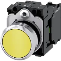 Siemens Pushbutton 22mm yellow 1NO
