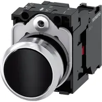 Siemens Pushbutton 22mm black 1NC