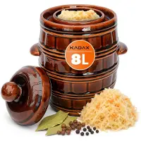 Kadax Hermetisches Steinzeugfass zum Beizen 8L