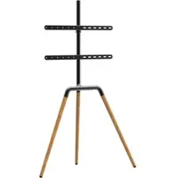 Kalb Material für Möbel kalb TV Standhalter Buche - VESA bis max. 600x400 für 45-65 Zoll max. 40kg Schwarz