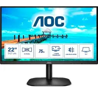 AOC B2 22B2H, 54,6 cm (21.5"), 1920 x 1080 Pixel, Full HD, LED, 6,5 ms, Schwarz