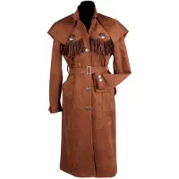 Thetru Damen Mantel Western, braun