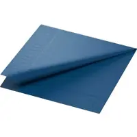 Duni Tissue-Serviette 40 x 40 cm Dunkelblau 3-lagig, 1000 Stk/Krt (4 x 250 Stk)