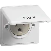 Peha Standard - US NEMA-Steckdose, weiß Klappdeckel, 5-15 R, 15 A 125 V