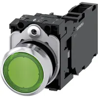 Siemens Drucktaster 1f gn rnd Ř22mm 1S 1Ö 1W 3SU1152-0AB40-1FA0