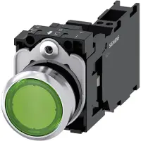 Siemens Drucktaster 1f gn rnd Ř22mm 1S 1Ö 1W 3SU1152-0AB40-3FA0