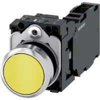 Siemens Drucktaster 1f ge rnd Ř22mm 1S 1Ö 1W 3SU1150-0AB30-1FA0
