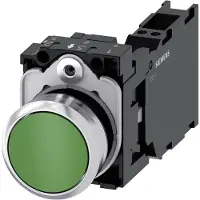 Siemens Drucktaster 1f gn rnd Ř22mm 1S 1Ö 1W 3SU1150-0AB40-3FA0