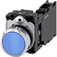 Siemens Drucktaster 1f bl rnd Ř22mm 1S 1Ö 1W 3SU1150-0AB50-3FA0