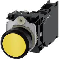 Siemens Drucktaster 1f ge rnd Ř22mm 1S 1Ö 1W 3SU1100-0AB30-3FA0