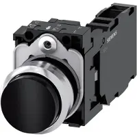 Siemens Drucktaster 1f sw rnd Ř22mm 1S 1Ö 1W 3SU1150-0BB10-1FA0