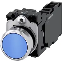 Siemens Drucktaster 1f bl rnd Ř22mm 1S 1Ö 1W 3SU1150-0AB50-1FA0
