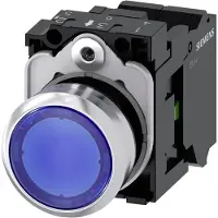 Siemens Drucktaster 1f bl rnd Ř22mm 1S 3SU1153-0AB50-3BA0