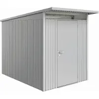 Biohort AvantGarde, Metallschuppen, Einzelbild, Schuppendach, Metallic-silber, Stahl, Metallic-silber