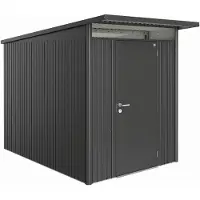 Biohort AvantGarde, Metallschuppen, Einzelbild, Schuppendach, Dunkelgrau Metallic, Stahl, Dunkelgrau Metallic