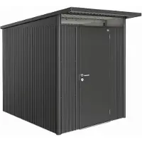 Biohort AvantGarde, Metallschuppen, Einzelbild, Schuppendach, Dunkelgrau Metallic, Stahl, Dunkelgrau Metallic