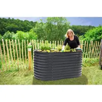 Westmann , Metall Hochbeet "Grow Faster", anthrazit, 160 x 80 x 82 cm (L x B x H)