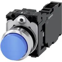 Siemens Drucktaster 1f bl rnd Ř22mm 1S 1Ö 1W 3SU1150-0BB50-1FA0