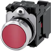 Siemens Drucktaster 1f rt rnd Ř22mm 1Ö 3SU1150-0AB20-3CA0