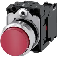 Siemens Drucktaster 1f rt rnd Ř22mm 1Ö 3SU1150-0BB20-1CA0