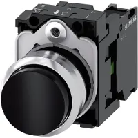 Siemens Drucktaster 1f sw rnd Ř22mm 1S 3SU1150-0BB10-1BA0