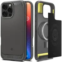 Spigen Rugged Armor Mag Magsafe Tasche für iPhone 16 Pro Max 6,9" grau