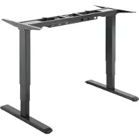 Equip ERGO Elektrisches-Sitz-Steh-Tischgestell, Doppelmotor, Schwarz, 100 kg, Elektro, 38 mm/sek, 2 Bein(e), Kunststoff, Stahl, Schwarz