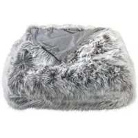 Star Home Textil Felldecke Wohndecke Silberwolf Webpelz Fell Wolf 150x200