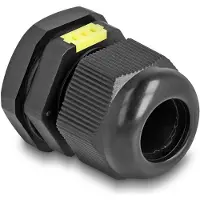 DeLOCK Kabelverschraubung M20 mit Belüftung IP68 staub- und wasserdicht schwarz 2 Stück, Schwarz, Kunststoff, 2 Stück(e), Gerade, M20, 1 cm