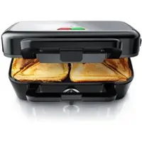Arendo Sandwichmaker 1200 W mit Antihaftbeschichtung - mit abnehmbaren Platten - spülmaschinentauglich - Temperaturkontrolle - Sandwich Maker