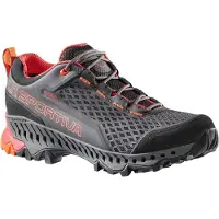 La Sportiva Spire Woman GTX, Mountain Hiking, Woman, Shoes, Low Cut, G00R22 Carbon/Cherry Tomato, 40 -