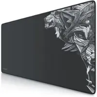 Titanwolf Gaming Mauspad XXL, glattes Stoffgewebe, Speed Mousepad 900 x 400mm große Fläche, Wolfsmotiv rechts