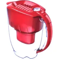 AQUAPHOR Amethyst, Pitcher-Wasserfilter, 2,8 l, Rot, Transparent