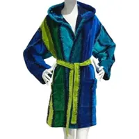 Carrara Damen Frottier Bademantel Rodi S | türkis - blau;grün