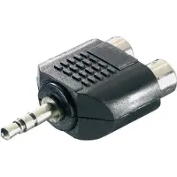 Speaka Professional Klinke / Cinch Audio Y-Adapter (1x Klinkenstecker 3.5 mm